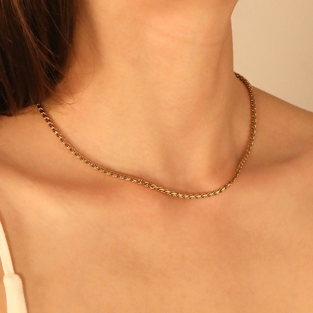 Damen Halskette mit verstellbarem, eleganten Gliederdesign Shop Nory