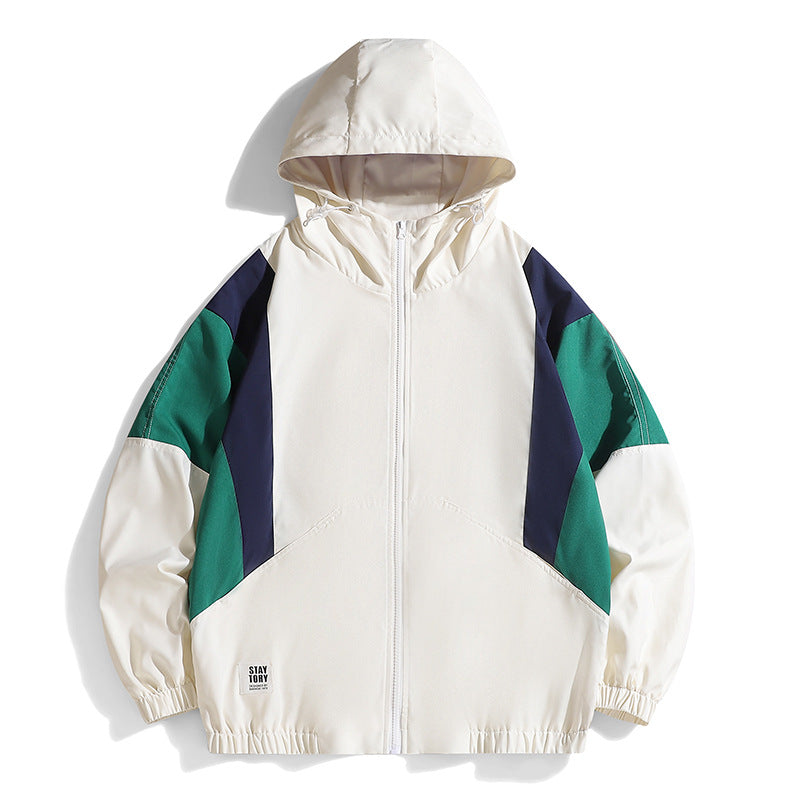 Herren Sportliche Übergangsjacke mit Kapuze und kontrastierenden Einsätzen Shop Nory