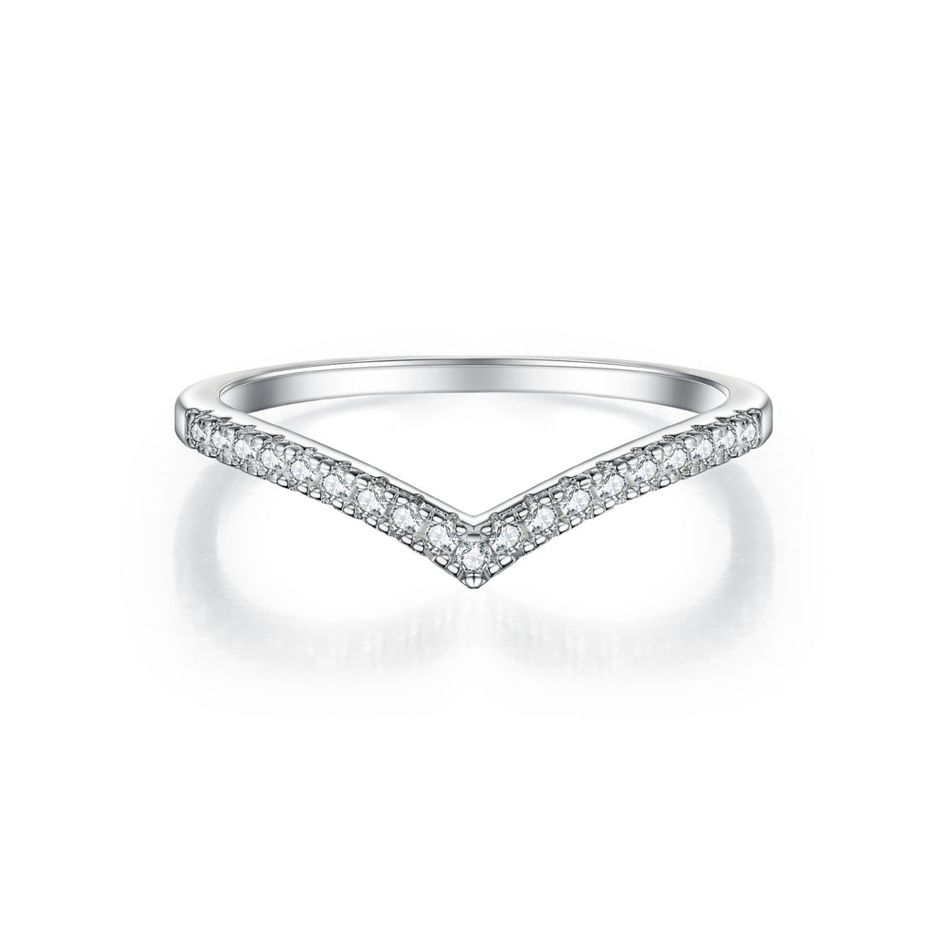 Damen Verlobungsring Set mit elegantem Wellen-Design und funkelnden Zirkonia Shop Nory