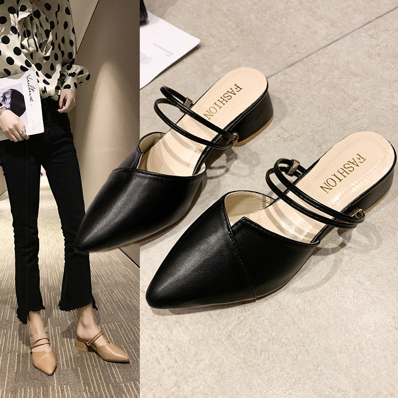 Damen elegante Sling-Pumps mit verstellbarem Riemchen und spitzem Zehenbereich