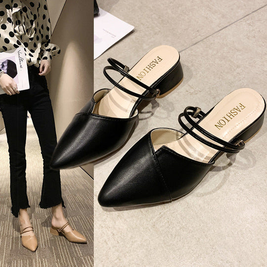 Damen elegante Sling-Pumps mit verstellbarem Riemchen und spitzem Zehenbereich