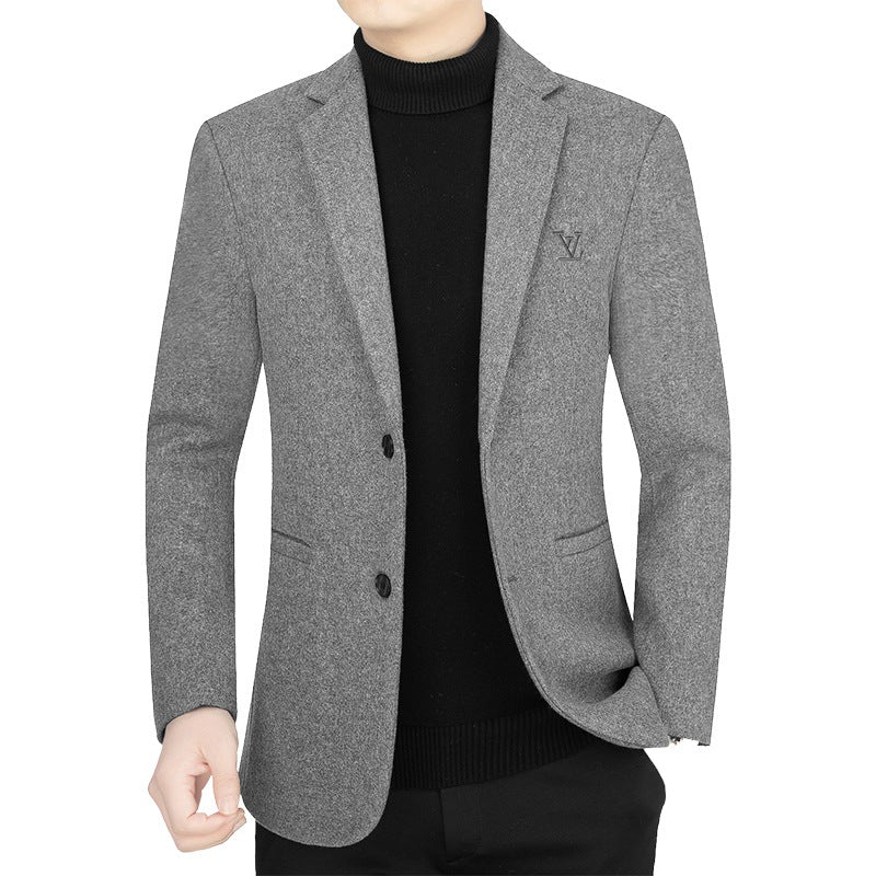 Herren Slim-Fit Sakko im Filzlook mit minimalistischen Pattentaschen Shop Nory