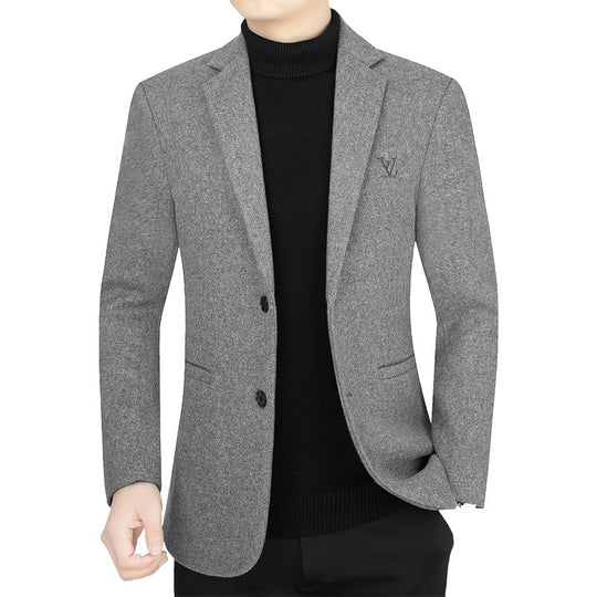 Herren Slim-Fit Sakko im Filzlook mit minimalistischen Pattentaschen Shop Nory