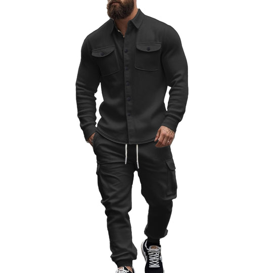 Herren nan athletisches Hemdjacke-Overshirt mit aufgesetzten Brustklappen und durchgehender Knopfleiste Shop Nory