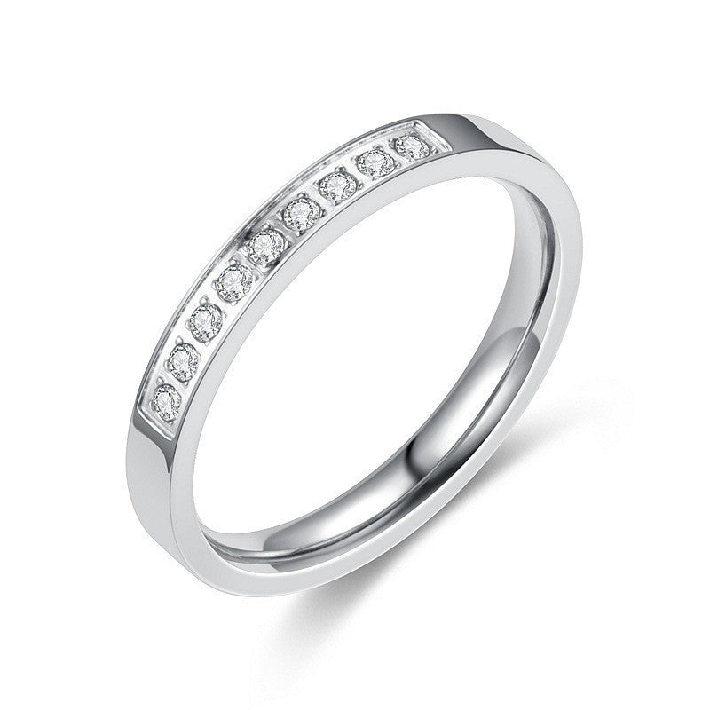 Damen Eleganter Ring mit funkelndem Zirkonia-Besatz Shop Nory