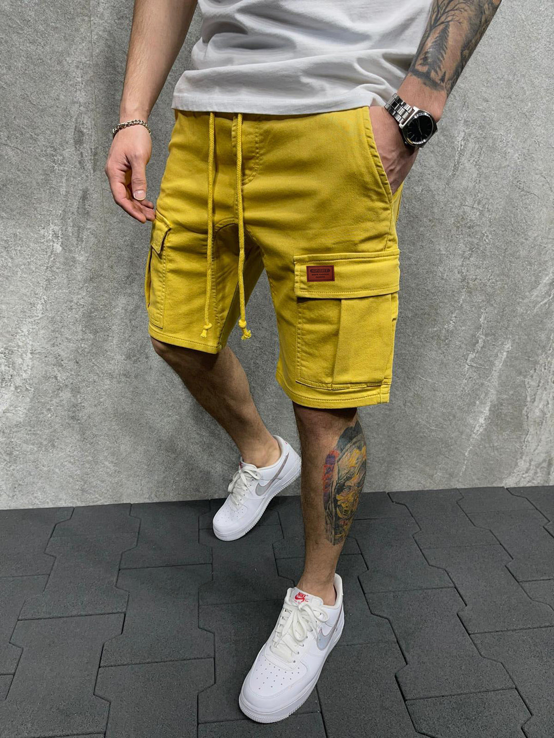 Herren Cargo-Shorts mit praktischen Seitentaschen und verstellbarem Gummizug Shopnory