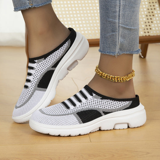 Damen Slip-on Strick-Sneaker Clog mit atmungsaktiver Maschenoberfläche und leichter Profilsohle Shop Nory