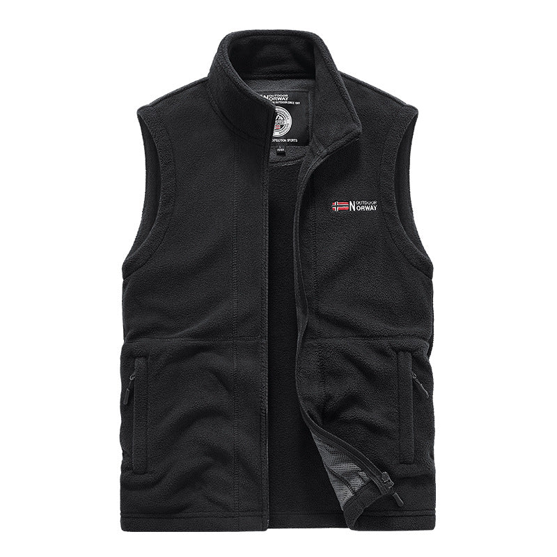 Herren Fleece-Weste mit hohem Kragen und praktischen Taschen Shop Nory