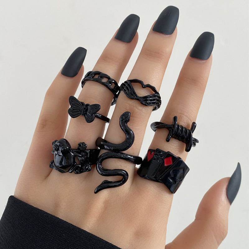 Damen modisches Ring-Set mit stilvollen minimalistischen Designs Shop Nory