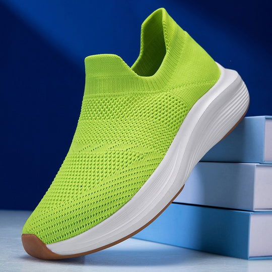 Unisex Atmungsaktiver Strick-Slip-On Sneaker mit Memory-Schaum-Zwischensohle Shop Nory