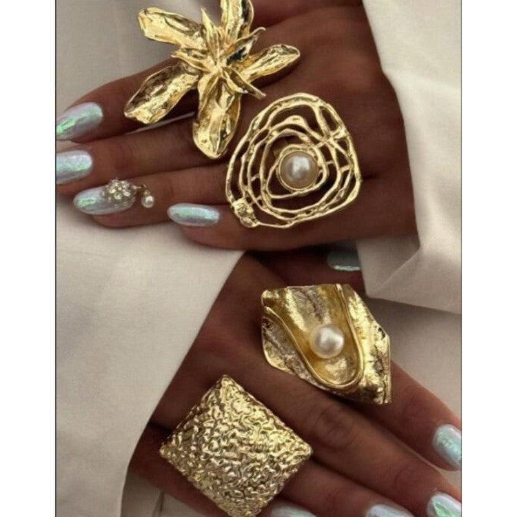 Damen elegantes und künstlerisches Ring-Set Shop Nory