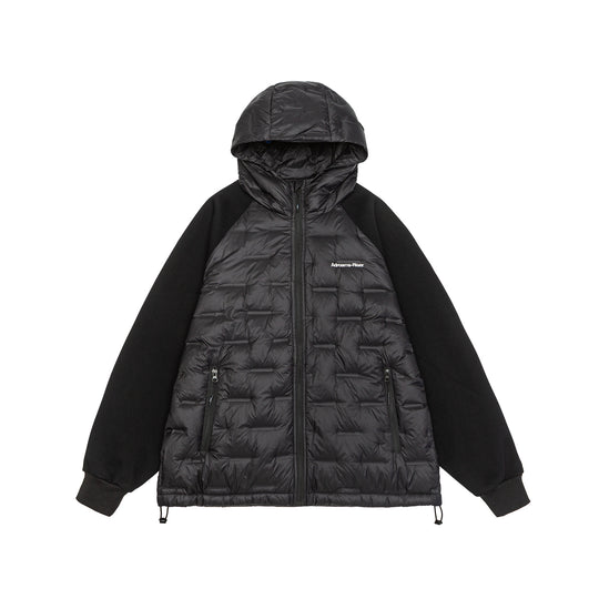 Herren Hybrid-Steppjacke mit wattierter Front, Kapuze und elastischen Ärmelabschlüssen Shop Nory