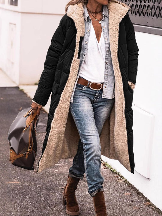 Damen gesteppte Quiltjacke mit Stehkragen und aufgesetzten Taschen Shop Nory