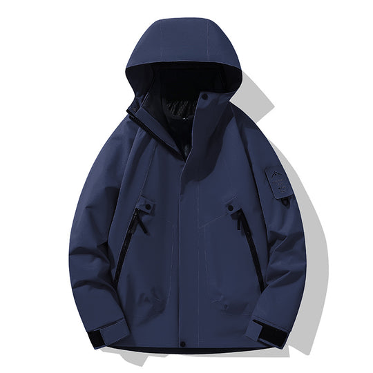Unisex Wasserdichte, atmungsaktive Hardshell-Outdoorjacke mit Kapuze Shop Nory