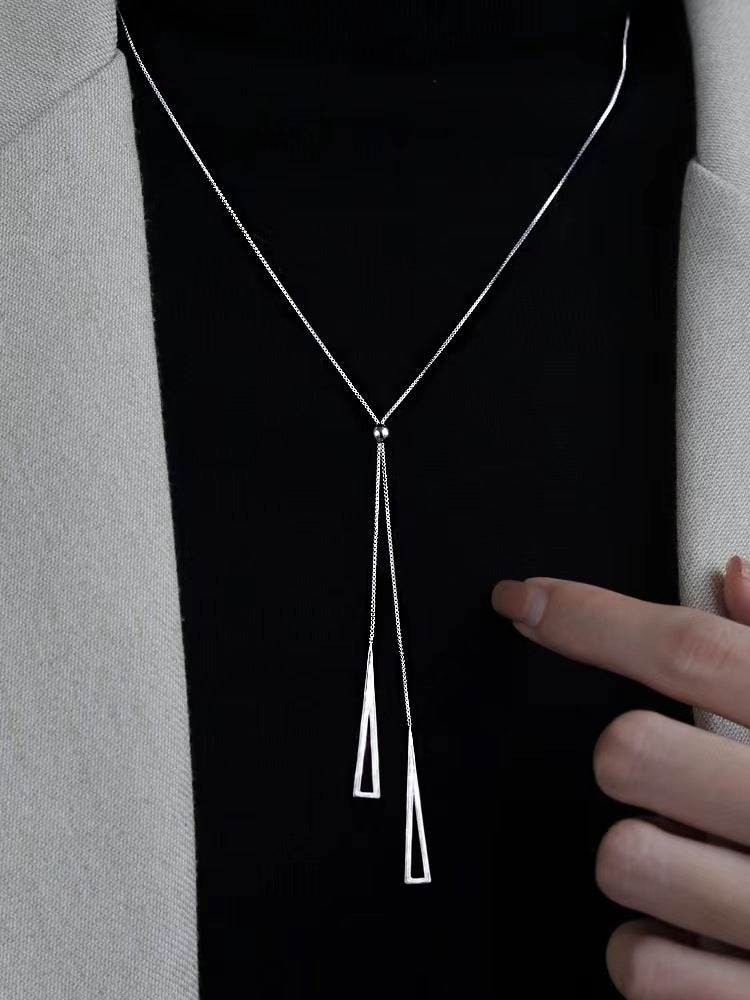 Damen geometrische Tropfenanhänger Halskette Shop Nory