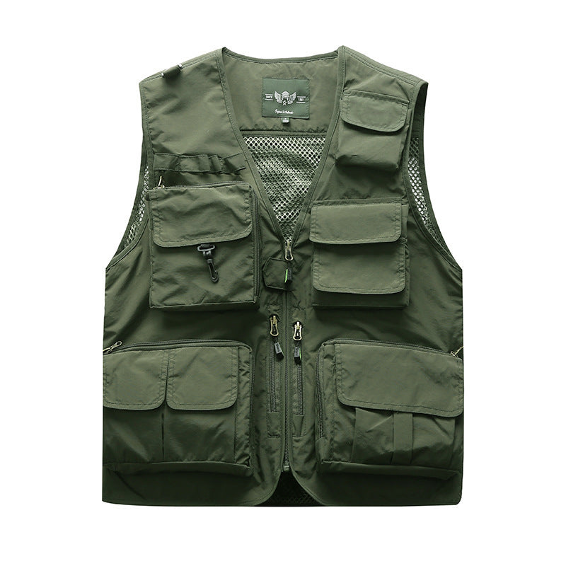 Herren Multifunktionale Utility-Weste mit zahlreichen Taschen und Mesh-Rücken Shop Nory
