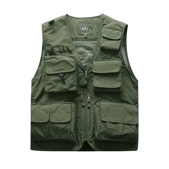 Herren Multifunktionale Utility-Weste mit zahlreichen Taschen und Mesh-Rücken Shop Nory
