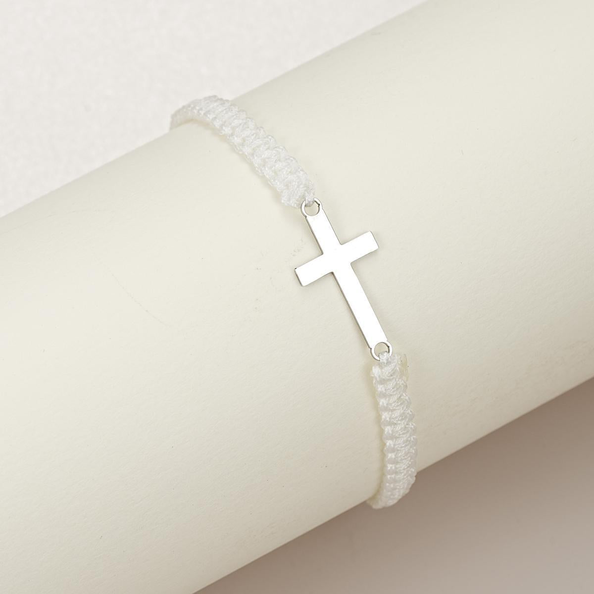 Damenarmband mit filigranem Kreuz-Anhänger und hochwertiger Kette Shop Nory