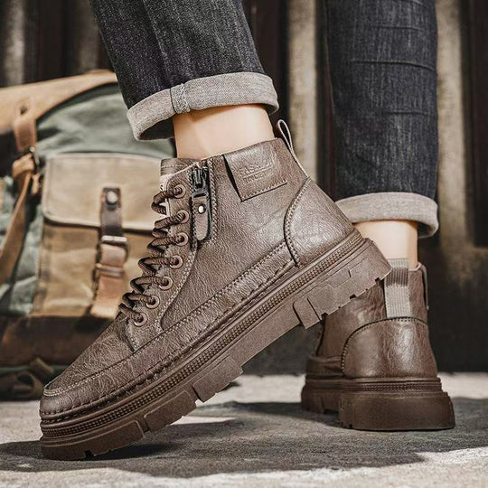 Herren Chunky-Boots mit Reißverschluss, gepolstertem Schaft und profilierter Sohle Shop Nory