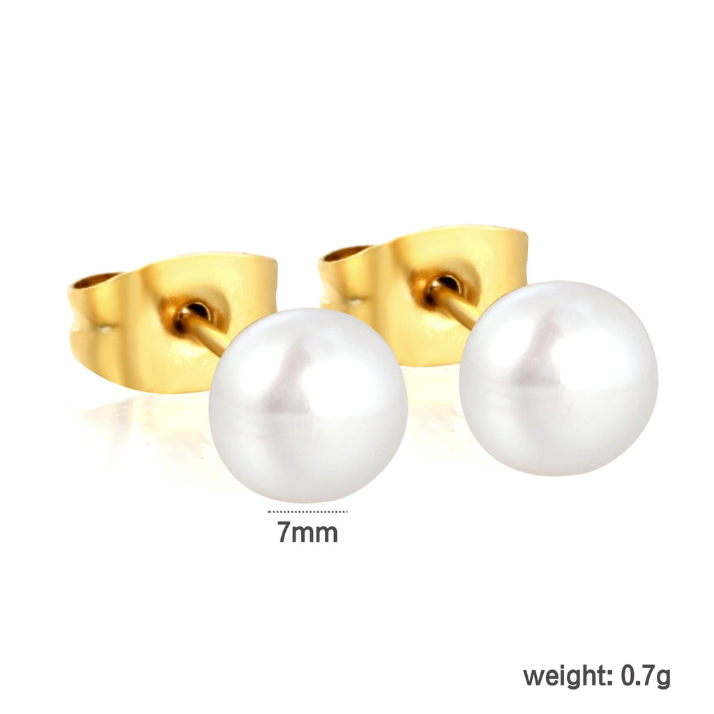 Damen Ohrstecker mit luxuriösen Perlen aus hochwertigem Edelstahl Shop Nory