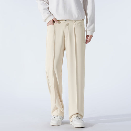 Herren Weite Crêpe‑Hose mit Bundfalte und gerader Bügelfalte Shop Nory
