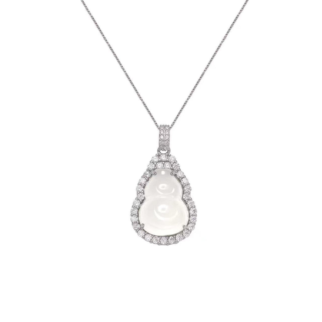 Damen luxuriöse und elegante Perlen-Halskette mit funkelndem Kristallbesatz Shop Nory