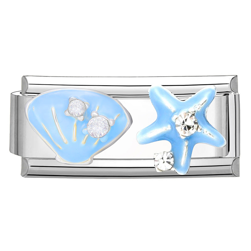 Modulare Charms-Anhänger mit Kristall-Schleife und Herzmotiven