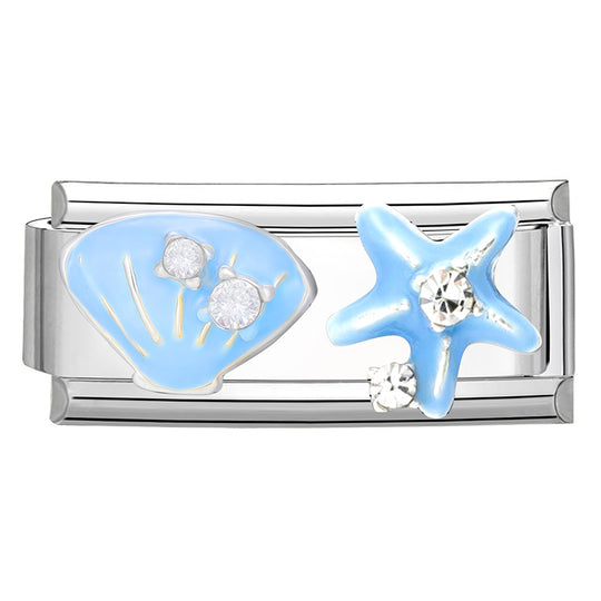 Modulare Charms-Anhänger mit Kristall-Schleife und Herzmotiven