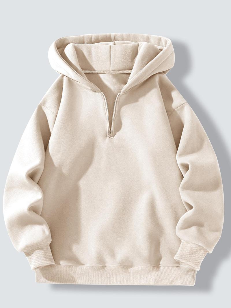 Herren sportlicher Kapuzenpullover mit halbem Reißverschluss