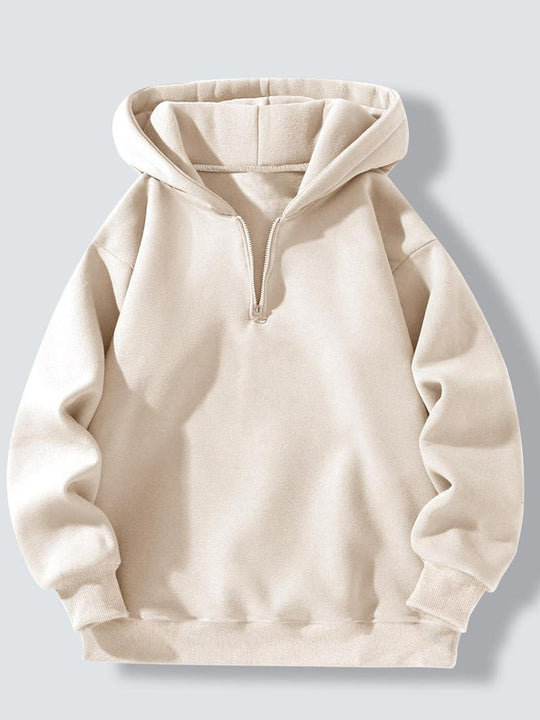 Herren sportlicher Kapuzenpullover mit halbem Reißverschluss