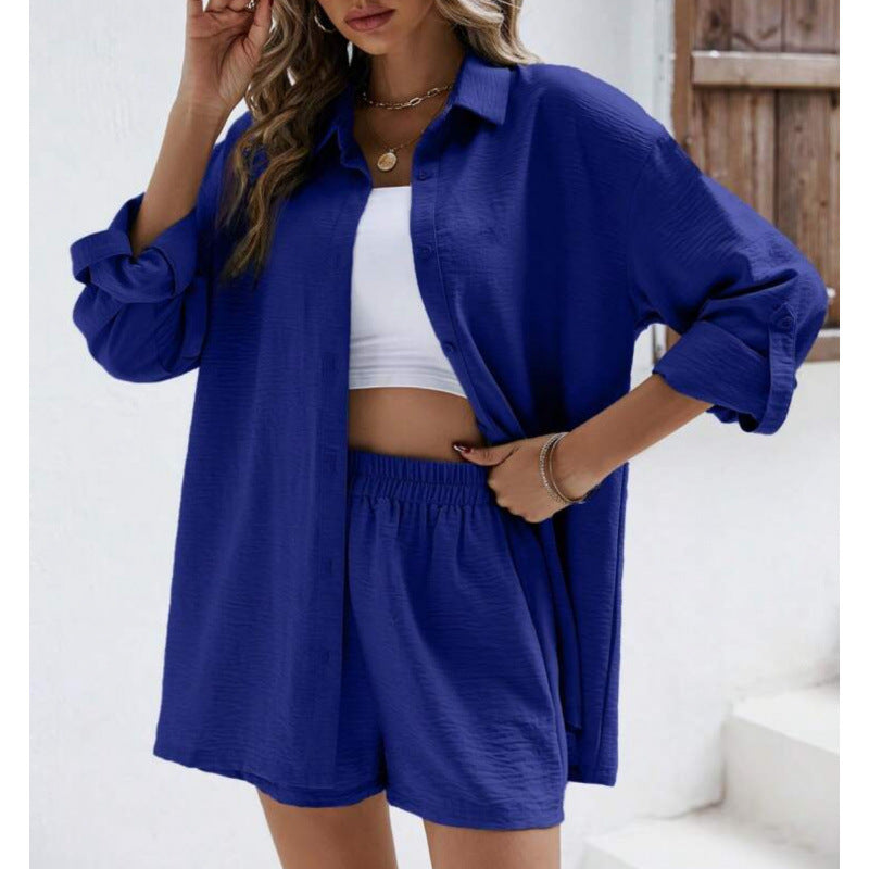 Damen lässiges Oberteil und Shorts Set
