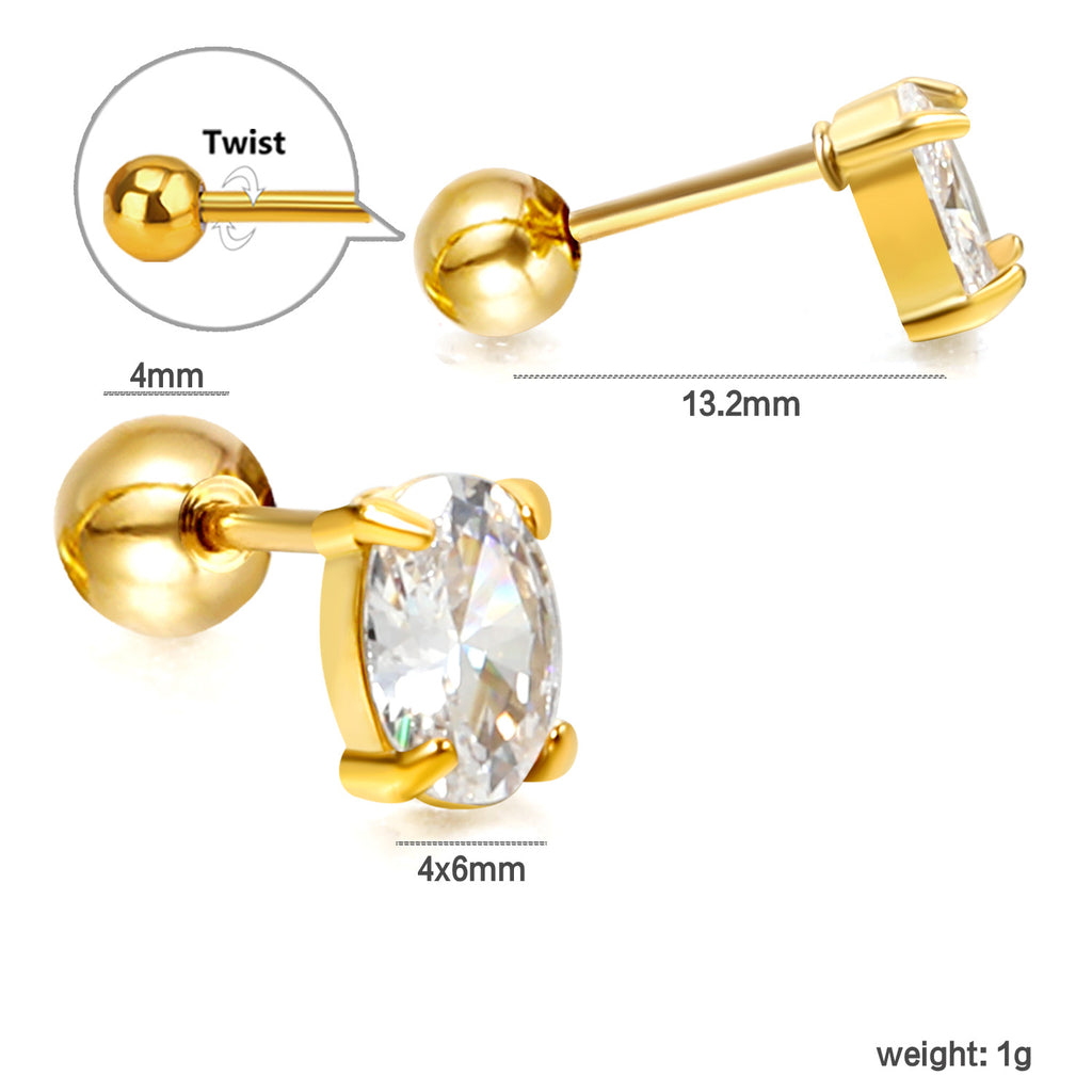 Damen edelsteinschmuck Ohrstecker mit funkelndem Zirkon Shop Nory