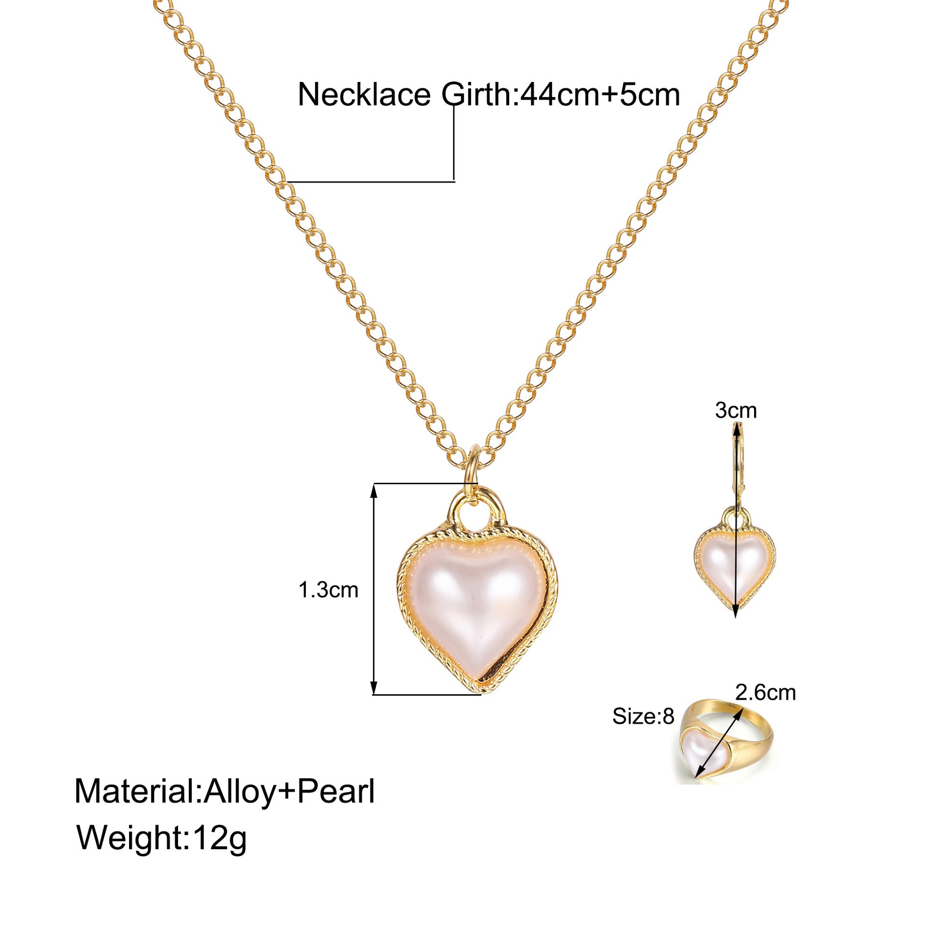 Damen Schmuckset mit romantischem Herzmotiv Shop Nory