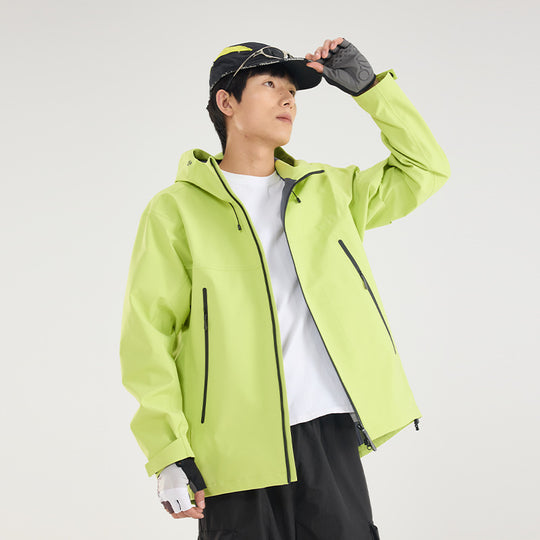 Damen Leichte technische Regenjacke im Oversize-Utility-Schnitt mit verstellbarer Kapuze Shop Nory