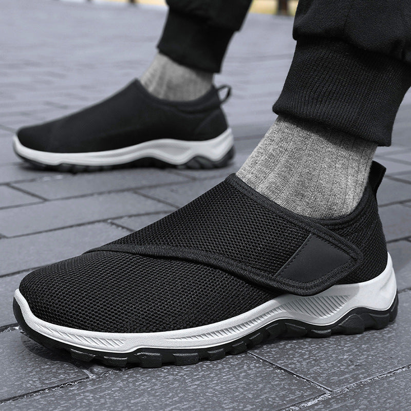 Herren nan atmungsaktiver Slip-On Mesh-Sneaker mit Klettverschluss, gepolsterter Komfortsohle und rutschfester Profilsohle Shop Nory