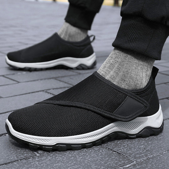 Herren nan atmungsaktiver Slip-On Mesh-Sneaker mit Klettverschluss, gepolsterter Komfortsohle und rutschfester Profilsohle Shop Nory