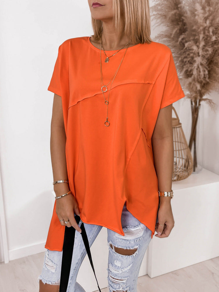 Damen asymmetrisches Oberteil mit eleganter Drapierung Shopnory