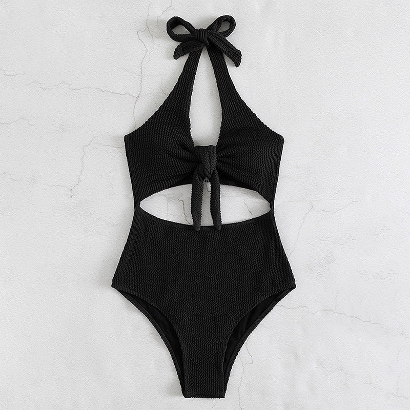 Damen Hochgeschnittener Cut-Out Badeanzug