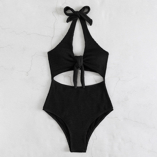 Damen Hochgeschnittener Cut-Out Badeanzug