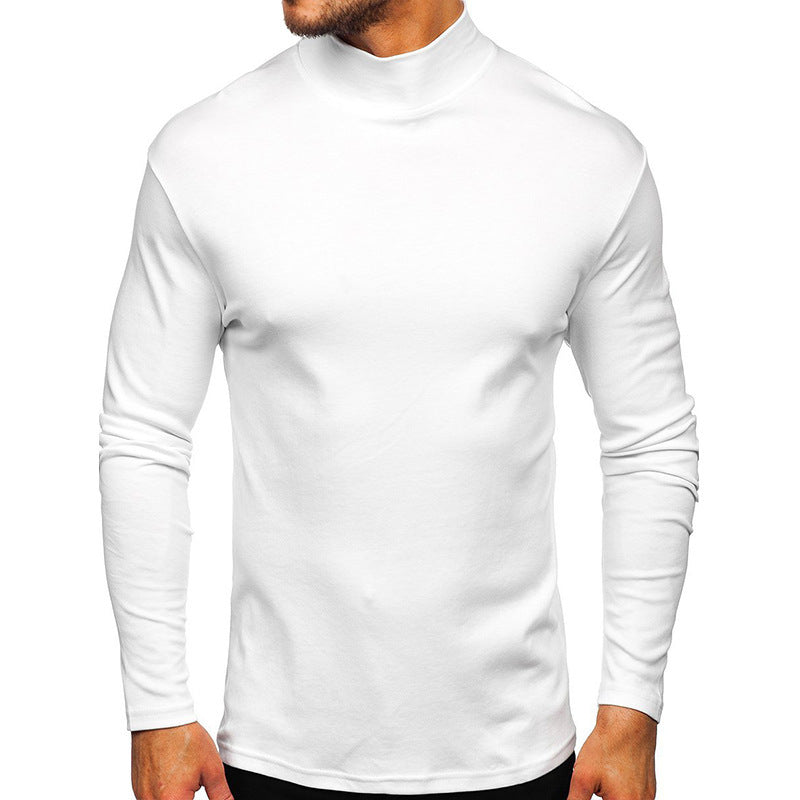 Herren Langarmshirt mit Stehkragen aus hochwertigem Material