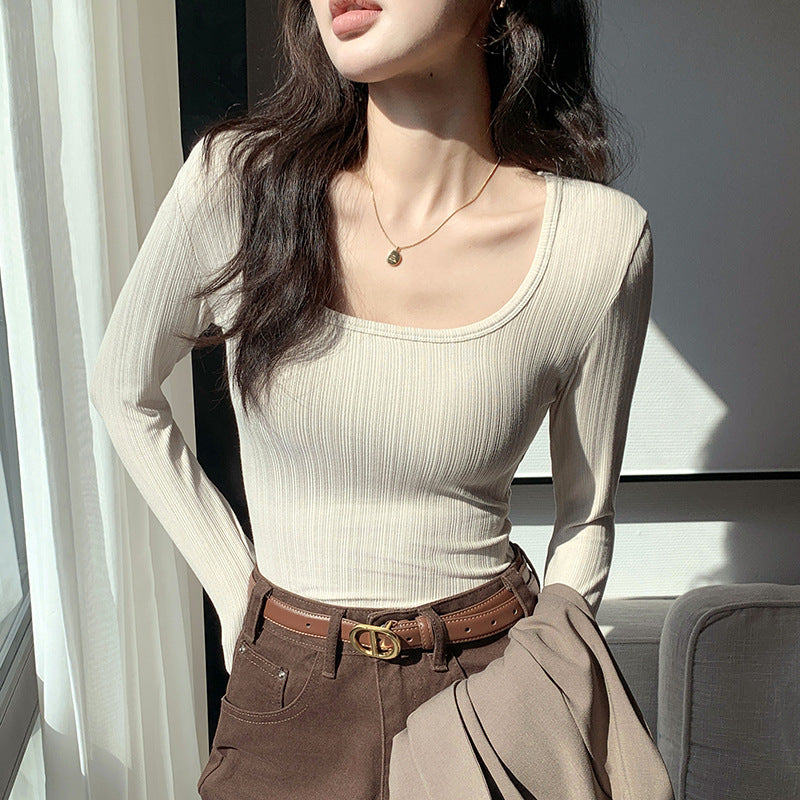 Damen Langarm Rippshirt Shop Nory