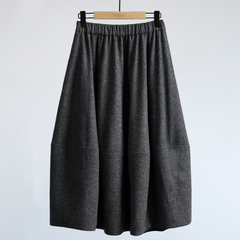 Damen Eleganter, schwingender Midi-Rock aus Wollmischung Shop Nory