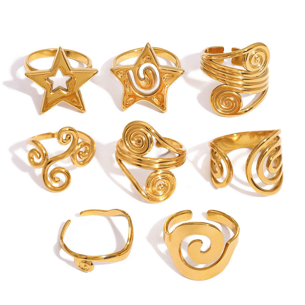Damen Trendiger Sternring Shop Nory