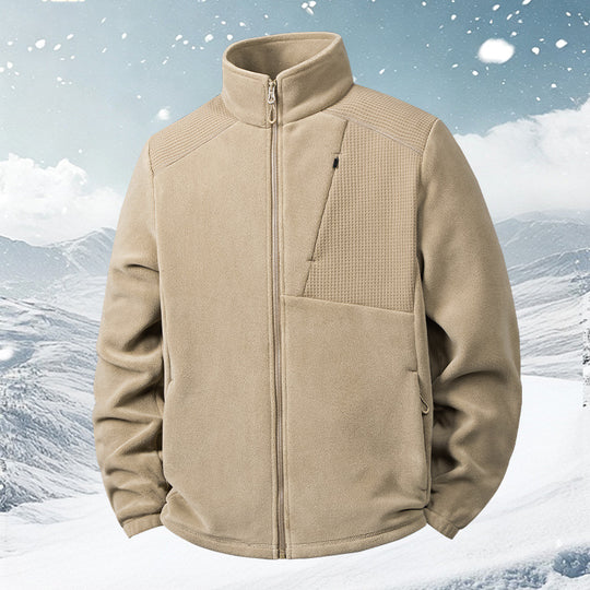 Herren Fleecejacke mit Stehkragen und verstärkten Schulterpaneelen Shop Nory