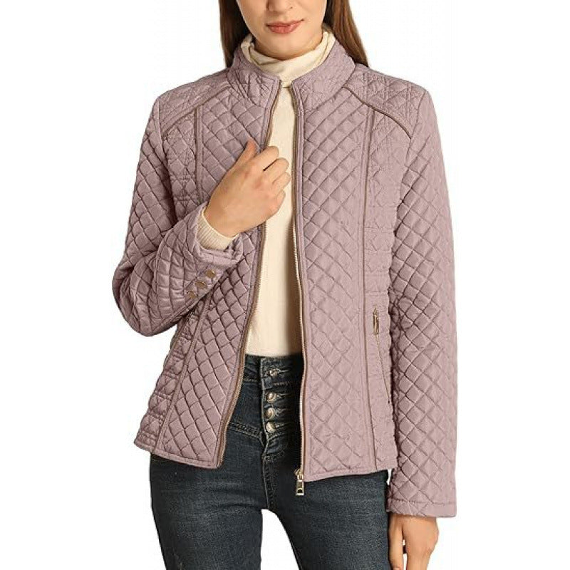 Damen gesteppte Freizeitjacke mit hohem Kragen