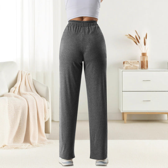 Damen weite Jersey-Loungehose mit hohem Komfortbund und Seitentaschen Shopy Nory