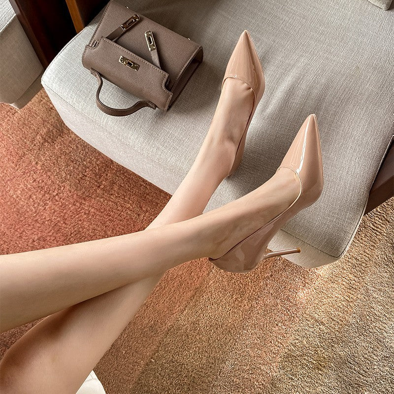 Damen Elegante Lackpumps mit spitz zulaufendem Stiletto-Absatz und gepolsterter Innensohle Shop Nory