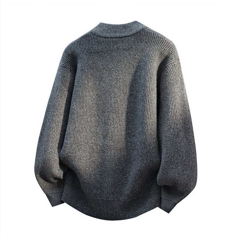 Herren Oversize-Strickjacke mit Zwei-Wege-Reißverschluss, geripptem Bund und aufgesetzten Taschen Shop Nory