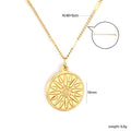 Damen Halskette mit kunstvollem Sonnenmotiv und verstellbarem Kettendesign Shop Nory