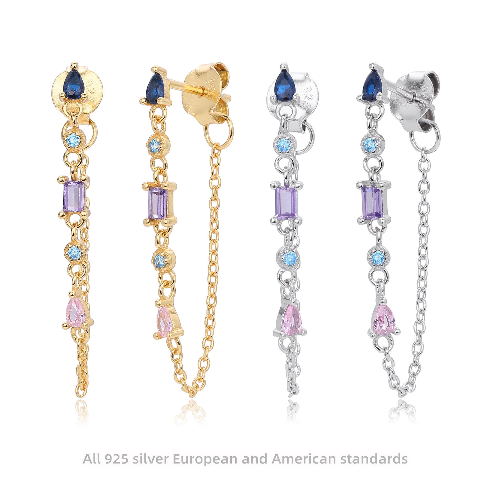 Damen Ohrringe mit funkelnden Zirkon-Akzenten und filigranem Design Shop Nory
